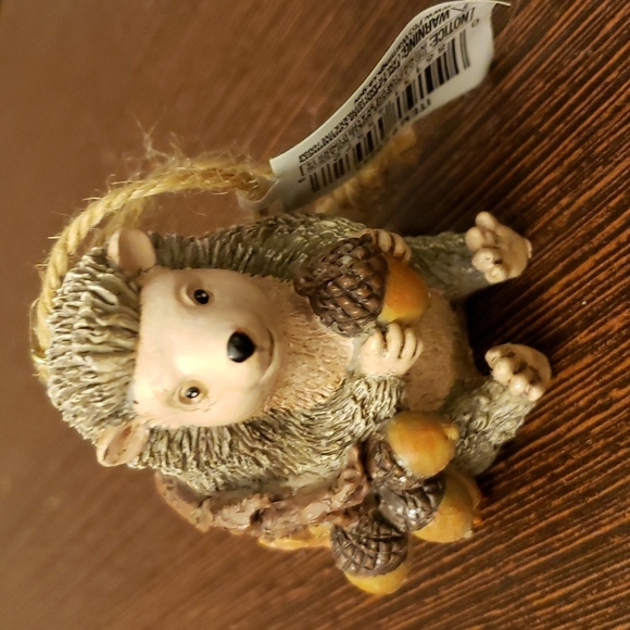 Kurt Adler HedgeHog on a Log Ornament - Picture 2 of 5